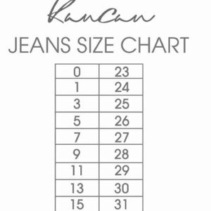 kancan jeans sizing
